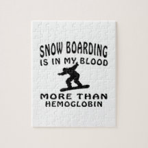 Snow Boarding Design Jigsaw Puzzles