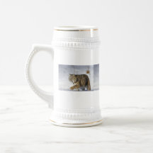 Snow BobCat Stein Coffee Mugs