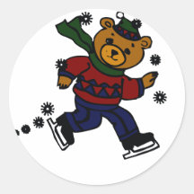 Snow Buddy Round Stickers