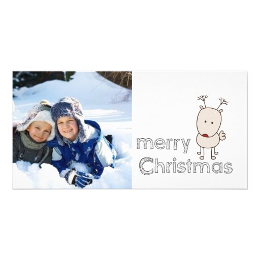 snow christmas photo card