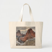 Snow Covered Monoliths 01 Tote Bags