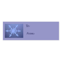 Snow Flake Star, To:, From: Business Cards