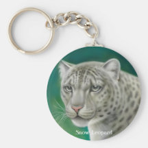 Snow Leopard Keychain