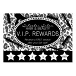 Snow Leopard Print Salon Loyalty Rewards Card Business Card
