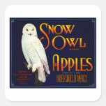 Snow Owl Apples Stickers