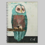 Snow Owl Monogram Notebook notebooks