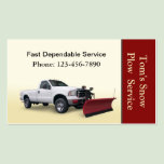 Snow Plough Truck Service business cards