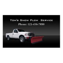 Snow Plough Truck Service Business Cards