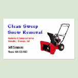 Snow Removal Snow Blower business cards