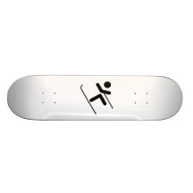 Snow Skier Skateboard Deck