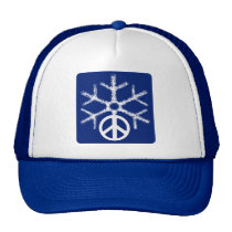 Snow with peace hats