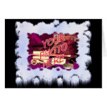 Snow with Snowflakes Template Greeting Card