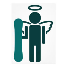 snowboard angel custom invites