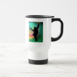 Snowboard in Cosmic Snowstorm Mugs