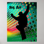 Snowboard in Cosmic Snowstorm Print