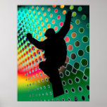 Snowboard in Cosmic Snowstorm Print