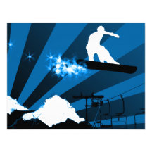 snowboard : powder trail personalized invites