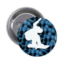 Snowboard Team  Round Button