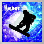 Snowboarder in Whiteout Posters