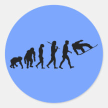 Snowboarding Winter Sport boarders gear Round Sticker