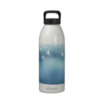 Snowdrops gently falling reusable water bottle