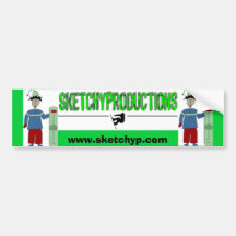 snowdude, Sketchy productions, snowdude, www.sk... Bumper Stickers