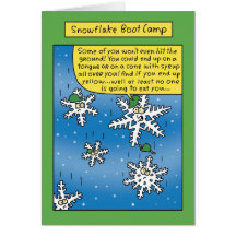 Snowflake Boot Camp Funny Card