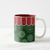 Snowflake Christmas Candy Cane Stripe Coffee Cup Coffee Mug