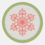 Snowflake Christmas Invitations Envelope Seals stickers