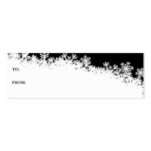 Snowflake Edge Holiday Gift Card Business Card Templates