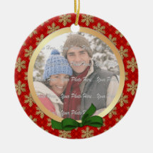 Snowflake Holiday Photo Ornament 2