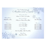 Snowflake Ice Blue Wedding Program Custom Announcement