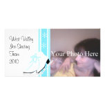 Snowflake Ice Skates Custom Photo Card