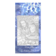 snowflake in blue 8, winter winds photo card template