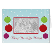 Snowflake Ornament Holiday Template Greeting Card
