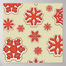 Snowflake Pattern Posters