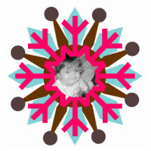 Snowflake Photo Colourful Christmas Ornament Photo Sculptures