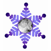 Snowflake Photo Personalised Christmas Ornament Acrylic Cut Outs