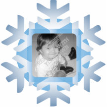 Snowflake Photo Personalised Christmas Ornament Acrylic Cut Outs