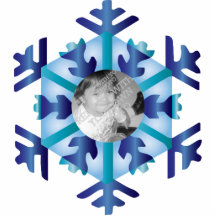 Snowflake Photo Personalised Christmas Ornament Cut Out