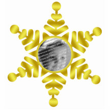 Snowflake Photo Personalised Christmas Ornament Cut Out