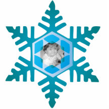 Snowflake Photo Personalised Christmas Ornament Cut Out