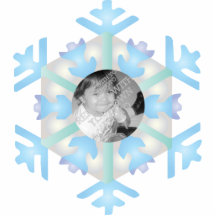 Snowflake Photo Personalised Christmas Ornament Photo Cut Outs
