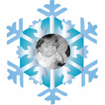 Snowflake Photo Personalised Christmas Ornament Acrylic Cut Outs