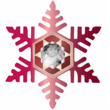 Snowflake Photo Personalised Christmas Ornament Photo Sculptures