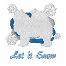 Snowflake Samoyed Embroidered Shirt (Polo)