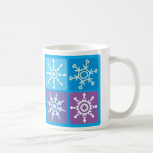 Snowflake Squares Coffee Mug