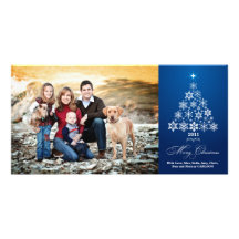 snowflake tree photo card