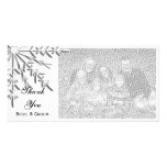 Snowflake Wedding Thank You Photo Card