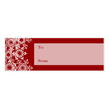 Snowflakes Christmas Gift Tag Business Card